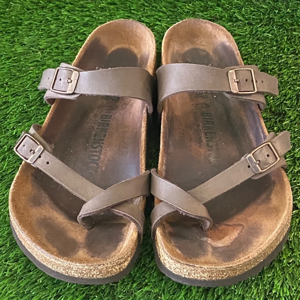 Birkenstock Mayari Slide Leather Sandals Women's 8 EU 39 Brown Regular - Picture 8 of 8